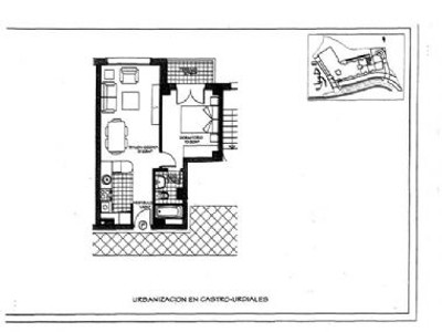 Apartamento en venta en Castro Urdiales, Polideportivo, con 1 dormitorio, baño y balcón