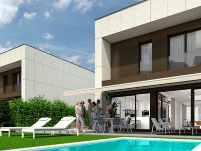 Adosado en venta en Vitoria, Armentia, con 4 dormitorios, 2 baños, aseo, 2 plazas de garaje, trastero y terreno