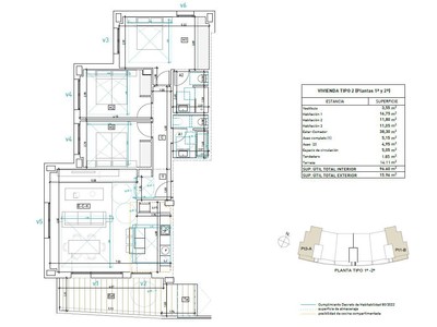 Piso en venta en Vitoria, Aretxabaleta, con 3 dormitorios y 2 baños