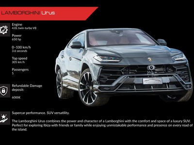 Alquiler Lamborghini Urus en Ibiza | Super SUV de lujo
