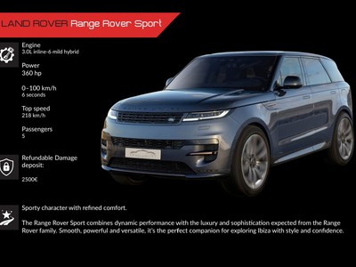 Alquiler Range Rover Sport en Ibiza | SUV premium de lujo