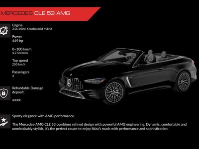 Alquiler Mercedes CLE 53 AMG en Ibiza | Coupé deportivo de lujo