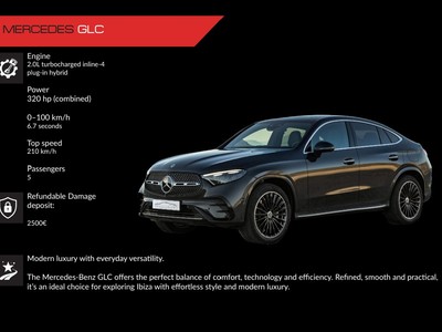 Alquiler Mercedes GLC en Ibiza | SUV premium de lujo