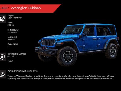 Alquiler Jeep Wrangler Rubicon en Ibiza | 4x4 de aventura
