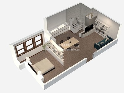 Piso en venta en Bilbao, Begoña, con 1 dormitorio, baño y trastero