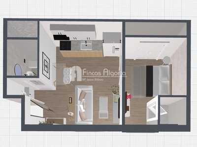 Piso en venta en Algorta, Telletxe, con 1 dormitorio y baño