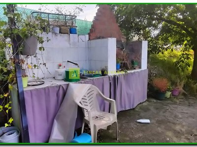 Bancada con fregadero y asador