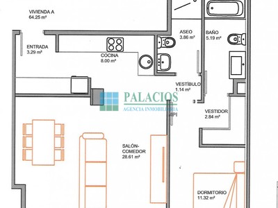 Apartamento en venta en Oviedo, La Florida, con 1 dormitorio y 2 baños