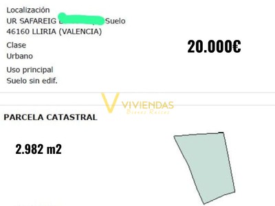 Terreno urbano en venta en Lliria, Urbanización Safareig