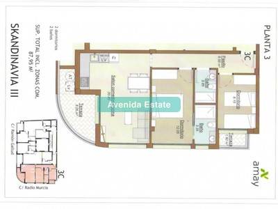 Piso en venta en Torrevieja, Playa Del Cura, con 2 dormitorios, 2 baños, balcón y terraza