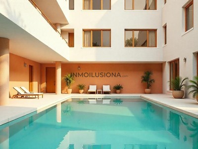 Apartamento de obra nueva en venta en Sueca, con 2 dormitorios, baño, aseo, plaza de garaje, balcón y terraza