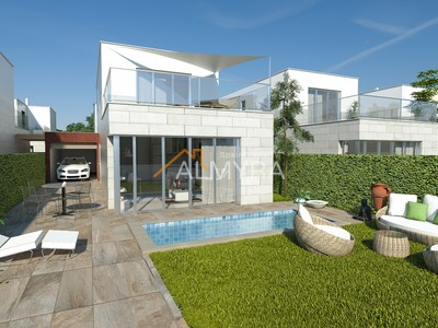 Villa de obra nueva en venta en Los Alcázares, Torre Del Rame, con 3 dormitorios, 2 baños y terreno