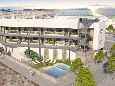 Apartamento de obra nueva en venta en Los Alcázares, con 3 dormitorios, 2 baños, plaza de garaje y terraza