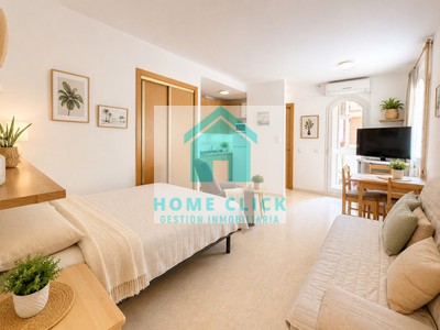 Estudio en venta en Miami Playa, Vila Romana, con 1 dormitorio, baño, plaza de garaje y terraza