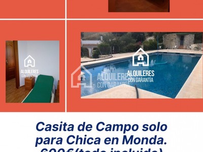 Casa en alquiler en Monda, con 1 dormitorio, baño y terreno