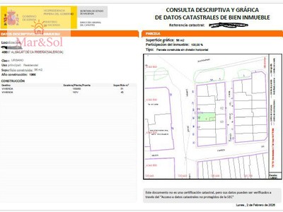 Casa en venta en Albalat De La Ribera, con 3 dormitorios, baño, trastero y terraza