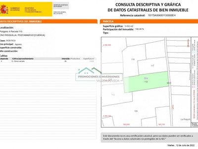 Terreno rural en venta en Pozoamargo