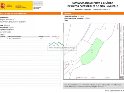 Terreno rural en venta en Enguidanos