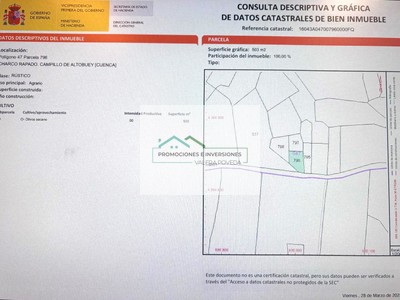 Terreno rural en venta en Campillo De Altobuey