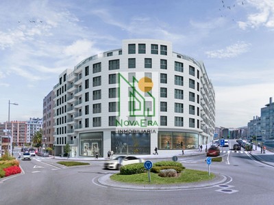 Piso de obra nueva en venta en Pontevedra, con 3 dormitorios, 2 baños, plaza de garaje, trastero y balcón