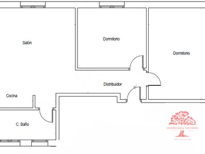 Piso en venta en Bilbao, con 2 dormitorios y baño