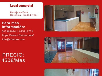 Local comercial en alquiler en Herencia, con baño