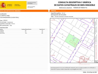 Parcela en venta en Manzanares