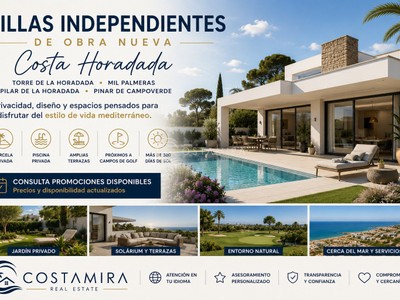 Villas independientes obra nueva a la venta en Costa Horadada